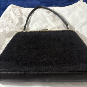 Vintage Guess Collection GC Black Haircalf Top Handle Y2K bag